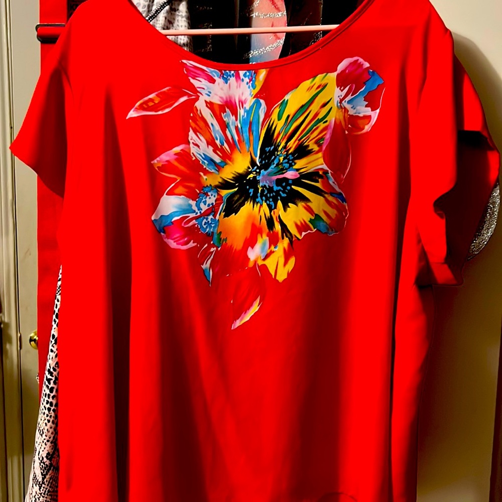 Women’s Red Look at me Blouse!